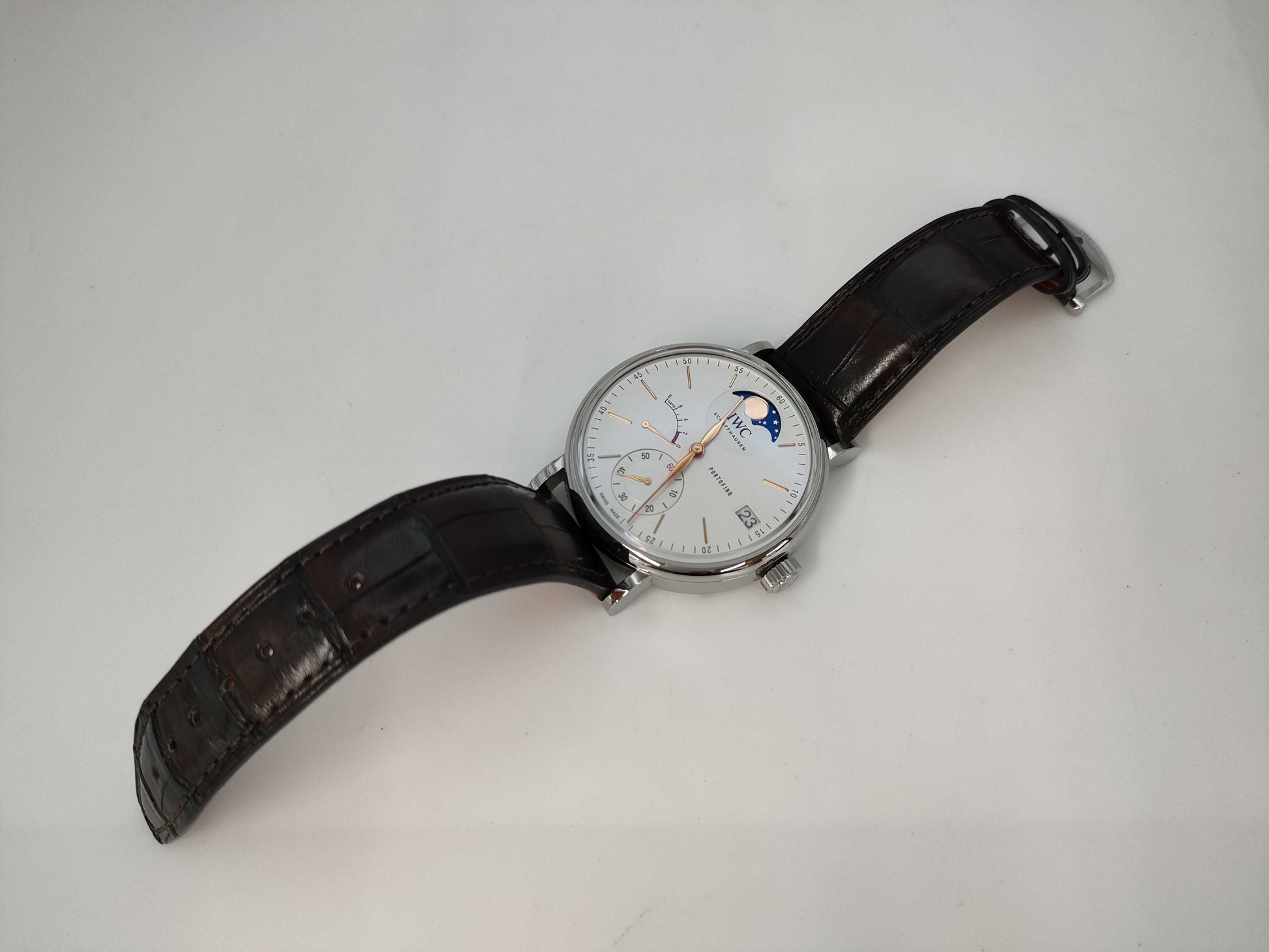IWC Portofino Hand-Wound Moonface IW516401 5887888 Manual Winding Men's Watch