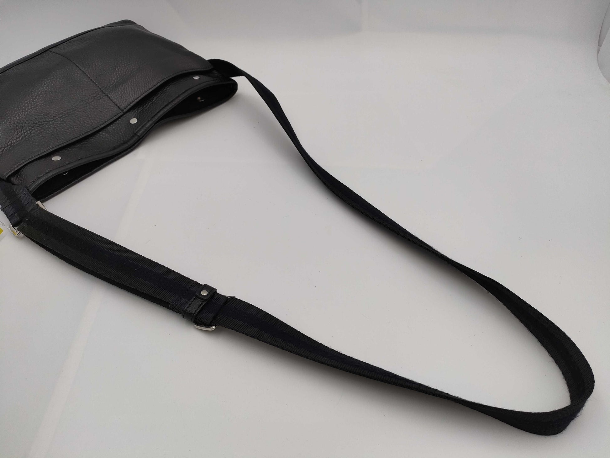 PORTER Sacoche Black Leather Shoulder Bag by Yoshida & Co.