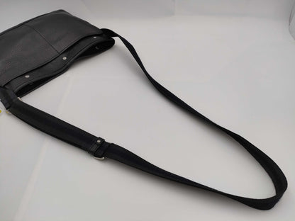 PORTER Sacoche Black Leather Shoulder Bag by Yoshida & Co.