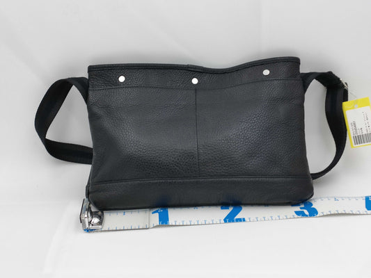 PORTER Sacoche Black Leather Shoulder Bag by Yoshida & Co.