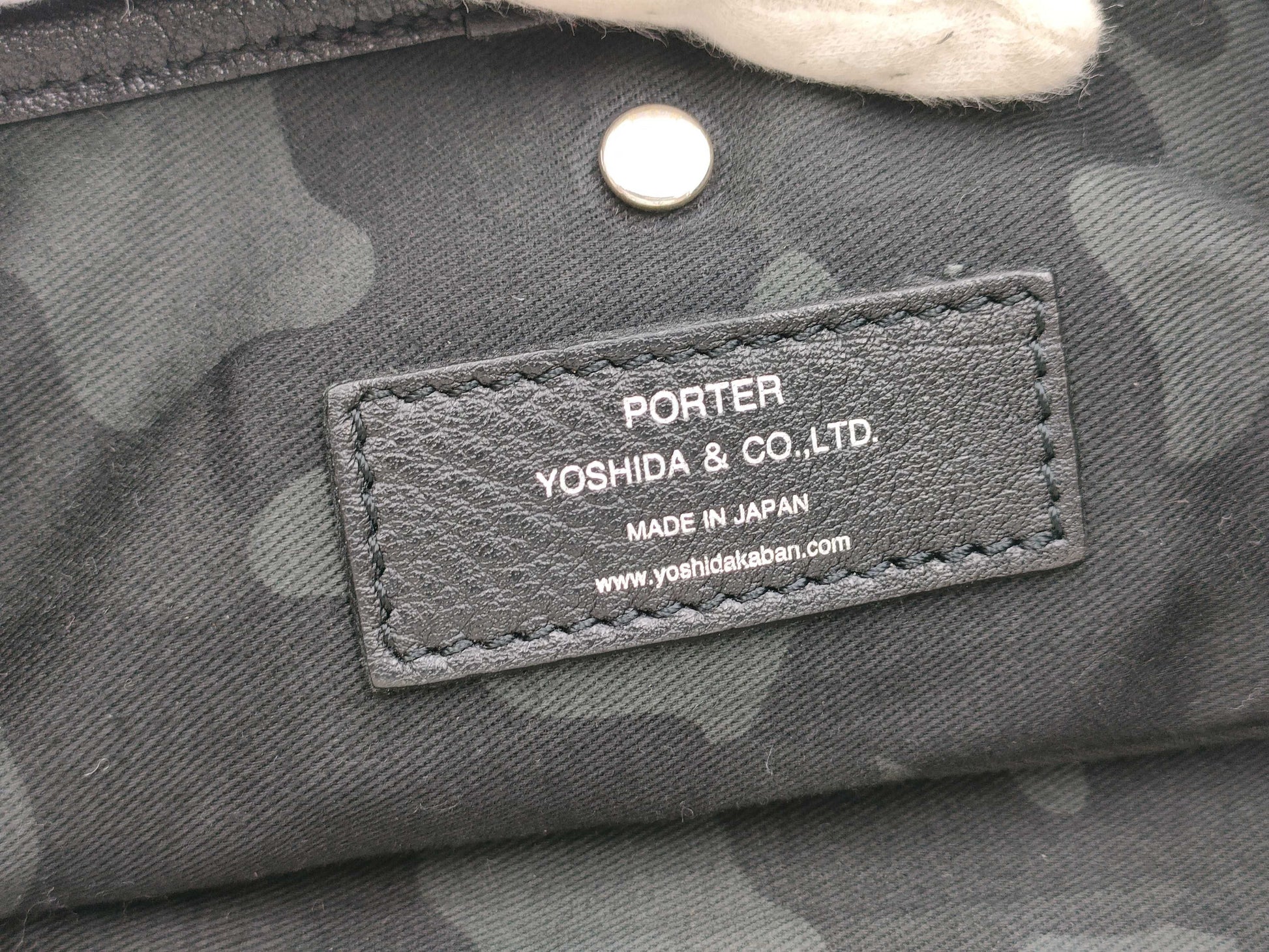 PORTER Sacoche Black Leather Shoulder Bag by Yoshida & Co.
