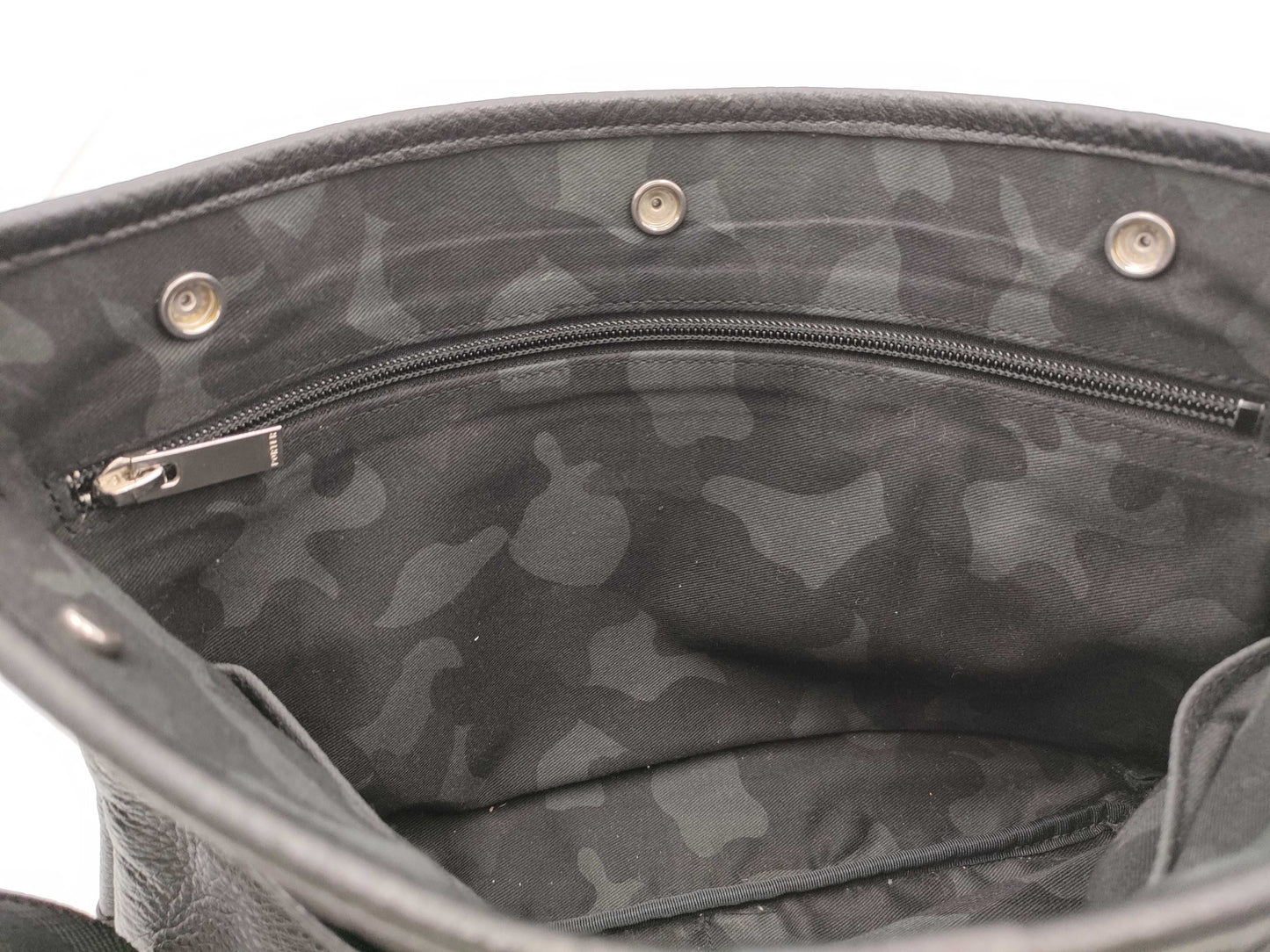 PORTER Sacoche Black Leather Shoulder Bag by Yoshida & Co.