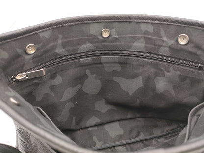 PORTER Sacoche Black Leather Shoulder Bag by Yoshida & Co.