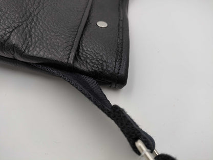 PORTER Sacoche Black Leather Shoulder Bag by Yoshida & Co.