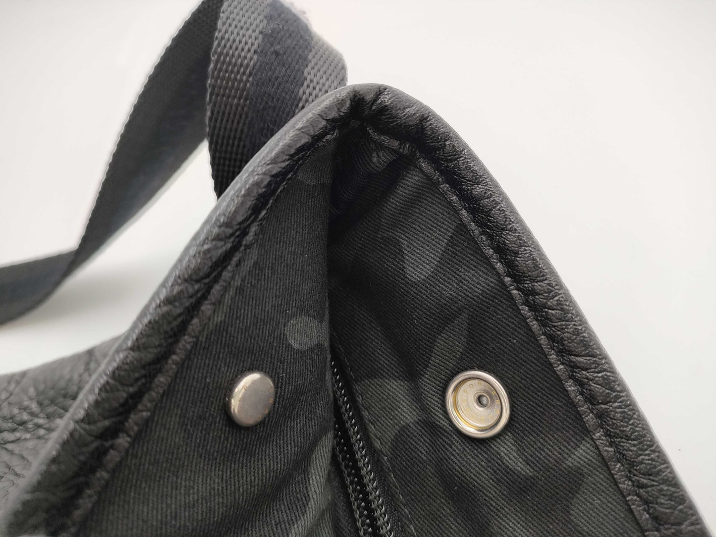 PORTER Sacoche Black Leather Shoulder Bag by Yoshida & Co.