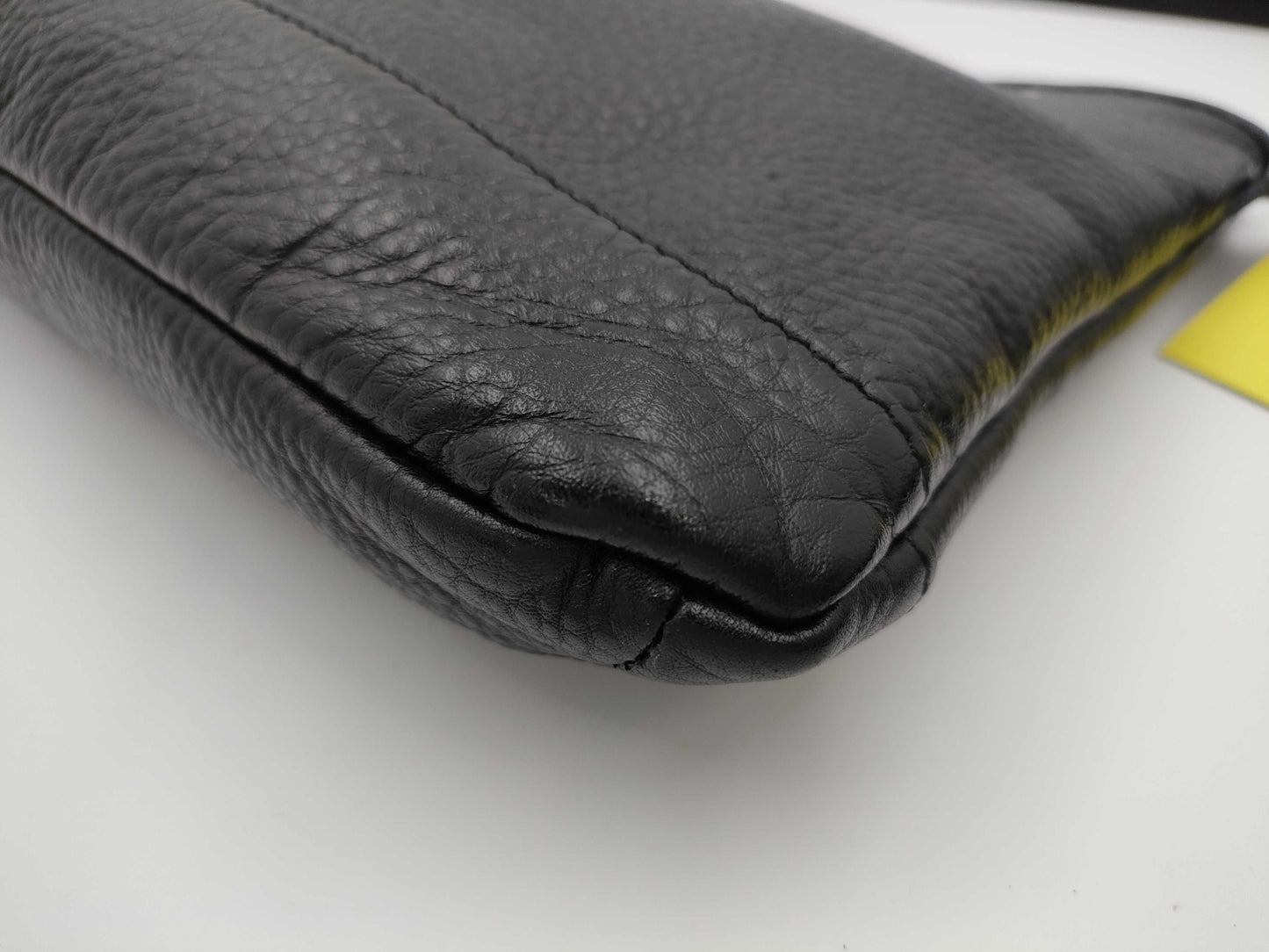 PORTER Sacoche Black Leather Shoulder Bag by Yoshida & Co.