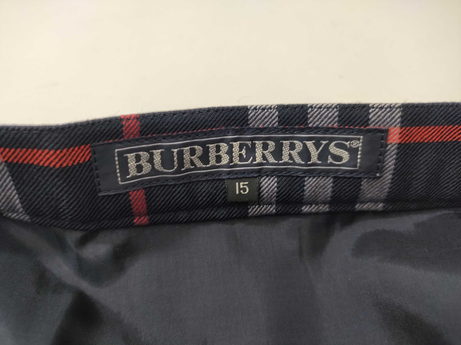BURBERRY Check Skirt Navy Skirt