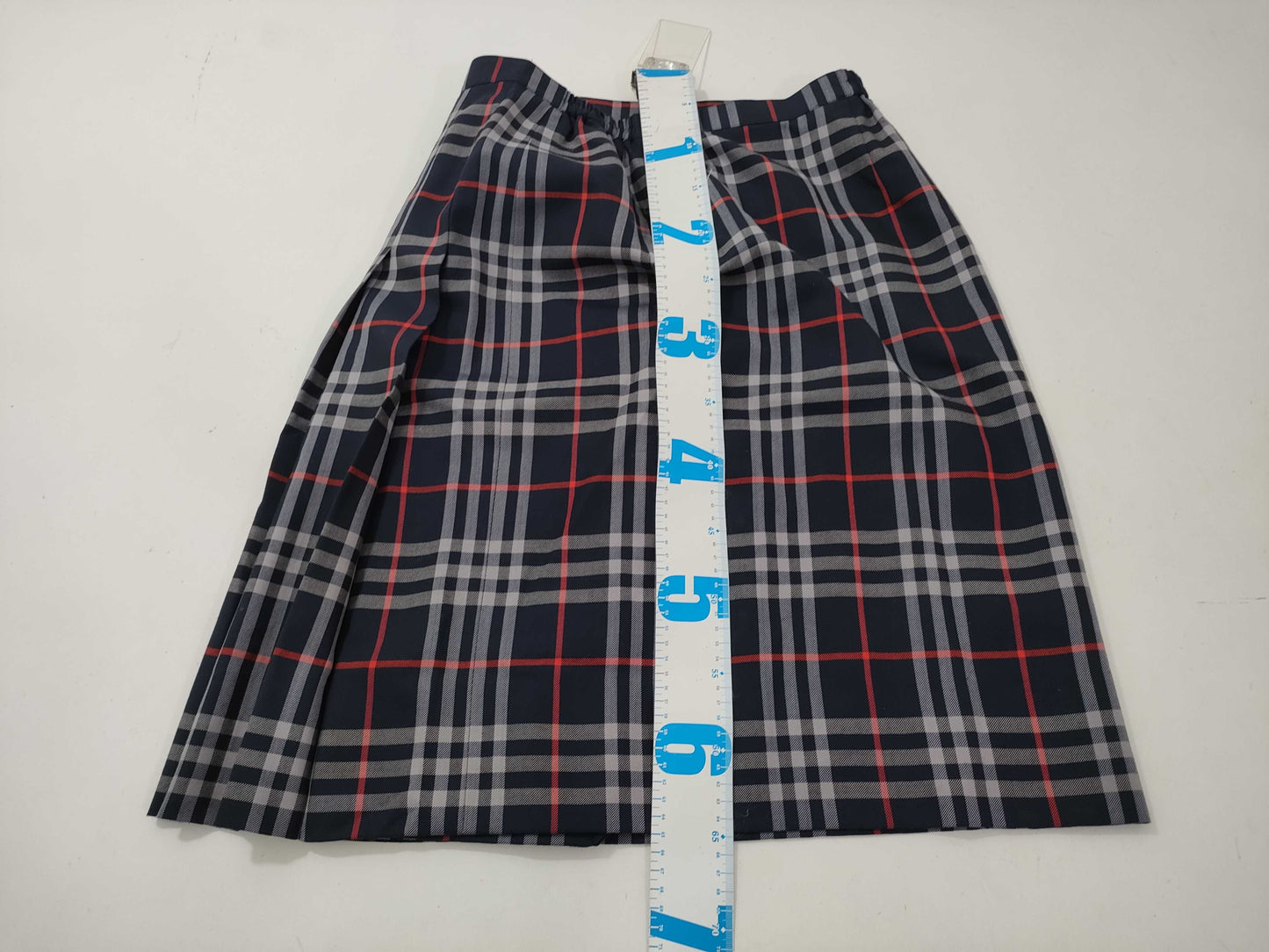 BURBERRY Check Skirt Navy Skirt