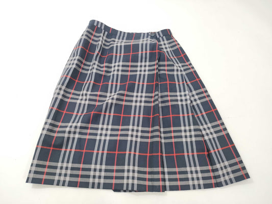 BURBERRY Check Skirt Navy Skirt
