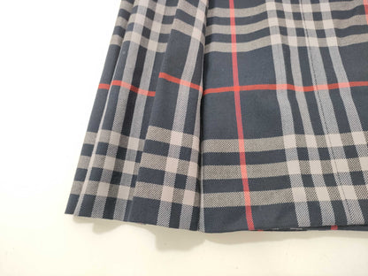 BURBERRY Check Skirt Navy Skirt