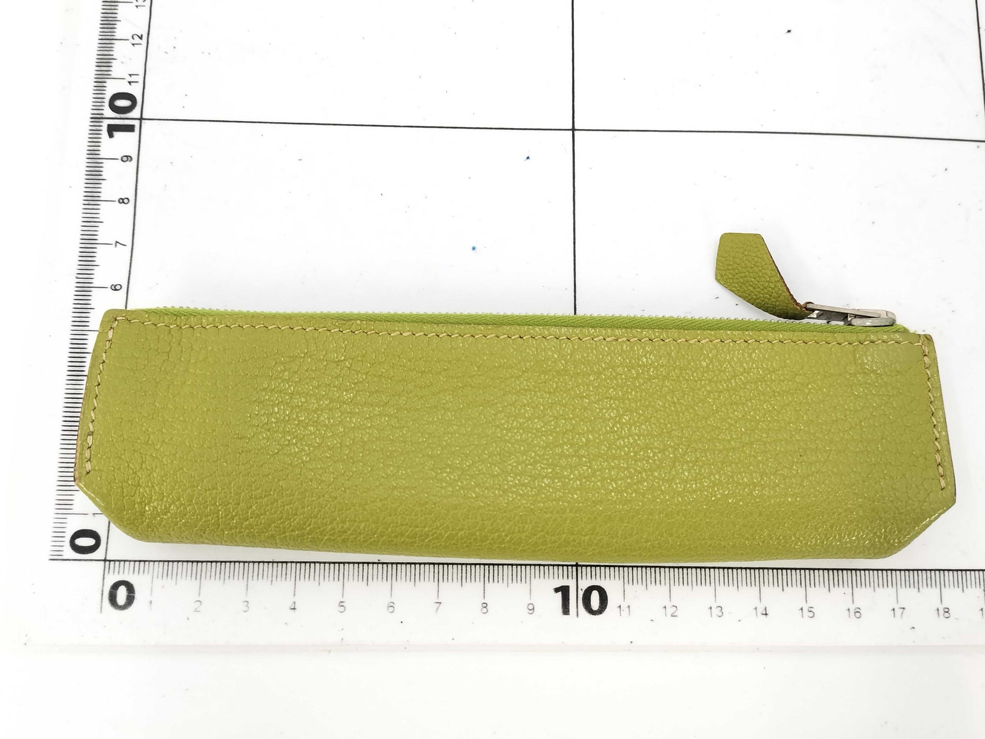 HERMES Pen Case, Small Item Case, Chevre Green, Other Accessories