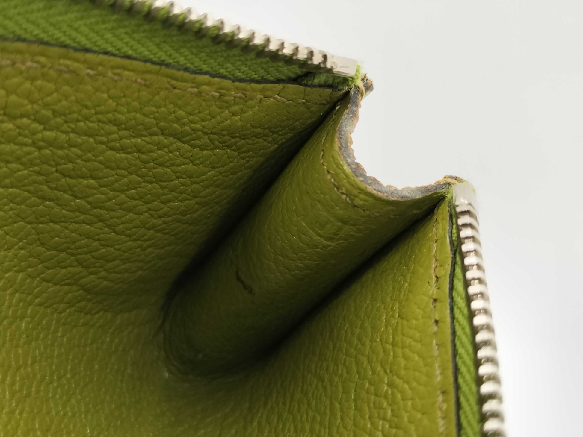 HERMES Pen Case, Small Item Case, Chevre Green, Other Accessories