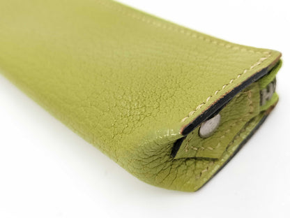 HERMES Pen Case, Small Item Case, Chevre Green, Other Accessories