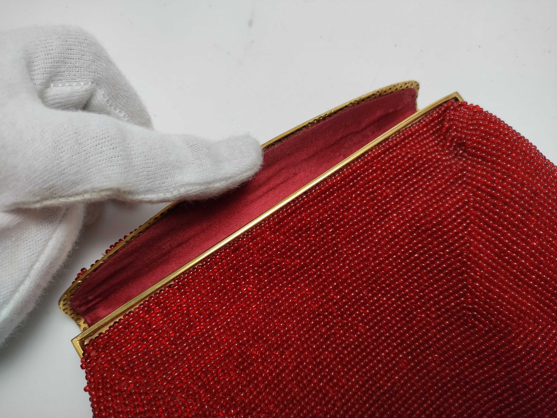 GUCCI Old Gucci Beaded Bertie Bag Clutch Bag