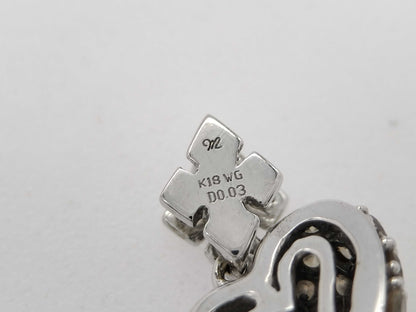 D 0.50ct/0.03ct K18WG 1.4g Pendant Top 