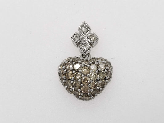 D 0.50ct/0.03ct K18WG 1.4g Pendant Top 