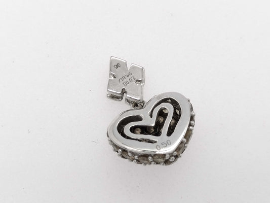 D 0.50ct/0.03ct K18WG 1.4g Pendant Top 