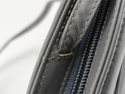 FENDI Half Moon/Leather/Shoulder Bag/Gray Shoulder Bag
