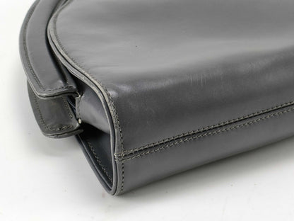 FENDI Half Moon/Leather/Shoulder Bag/Gray Shoulder Bag
