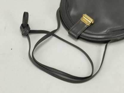 FENDI Half Moon/Leather/Shoulder Bag/Gray Shoulder Bag