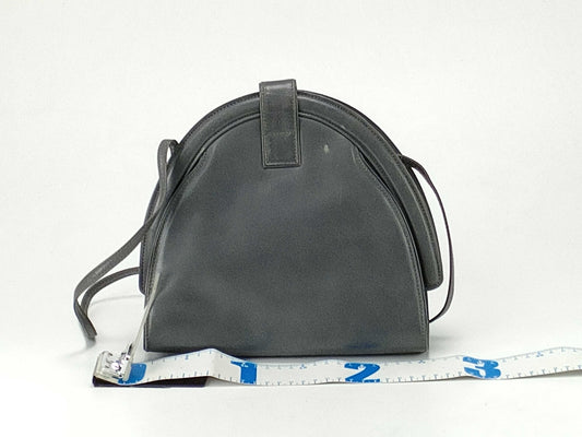 FENDI Half Moon/Leather/Shoulder Bag/Gray Shoulder Bag