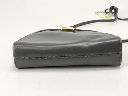 FENDI Half Moon/Leather/Shoulder Bag/Gray Shoulder Bag