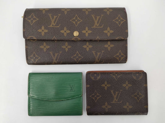 LOUIS VUITTON Monogram/Epi Wallet/Pass Case Set