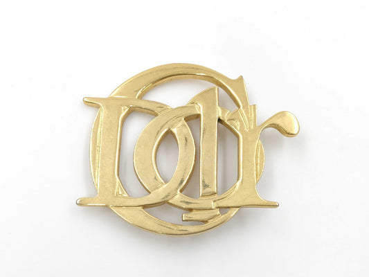 Dior Fume Logo Brooch Gold Color Brooch