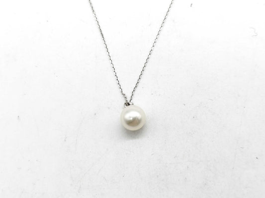 TASAKI Akoya Pearl Necklace, Diameter: Approx. 8.0mm, D0.01ct, 750, 2.2g 