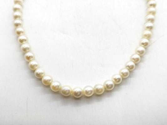 Akoya pearl necklace, diameter approximately 5.3mm-5.9mm, 18K gold, 21.4g 