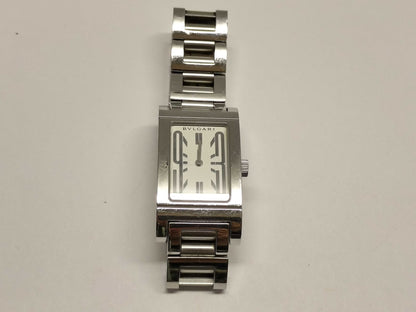 BVLGARI Lettan Logo / RT39S / White / Stainless Steel Unmoving Women's Watch