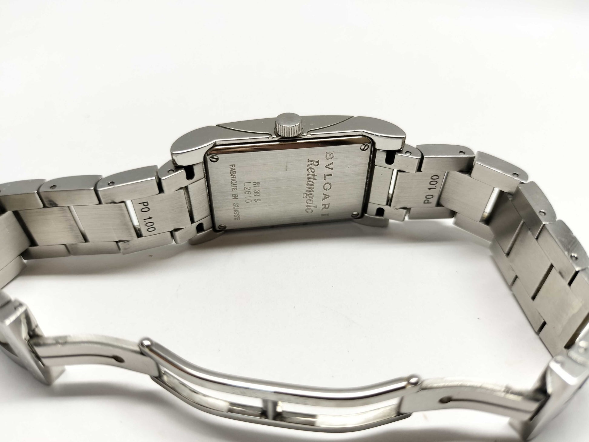 BVLGARI Lettan Logo / RT39S / White / Stainless Steel Unmoving Women's Watch