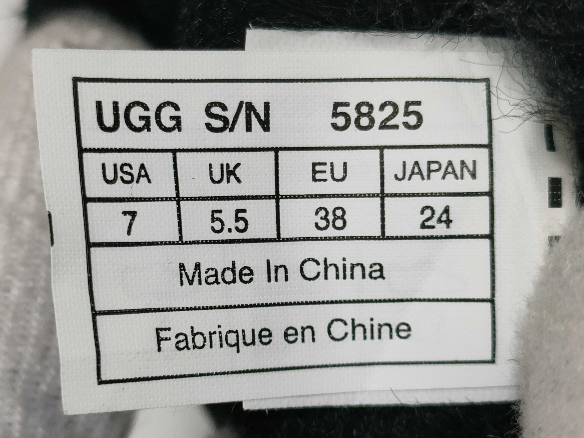 UGG 5825W BLK Other shoes