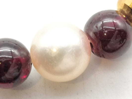 Colored Akoya Pearl Necklace, Diameter: Approx. 5.0mm-7.2mm, 18.9g, 18K Metal