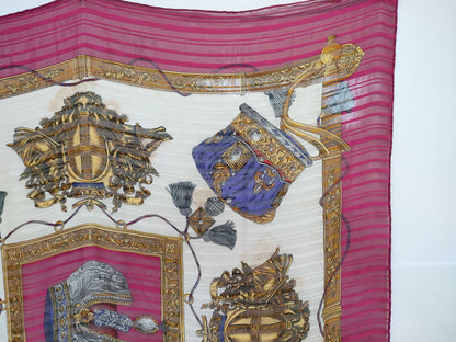HERMES Carré 90 Vintage Saddlery Crown Scarf