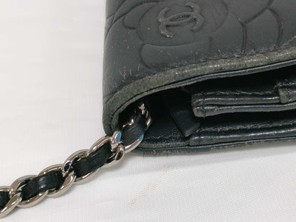 CHANEL Camellia Chain Wallet Shoulder Bag