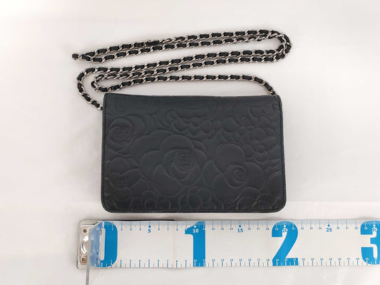 CHANEL Camellia Chain Wallet Shoulder Bag