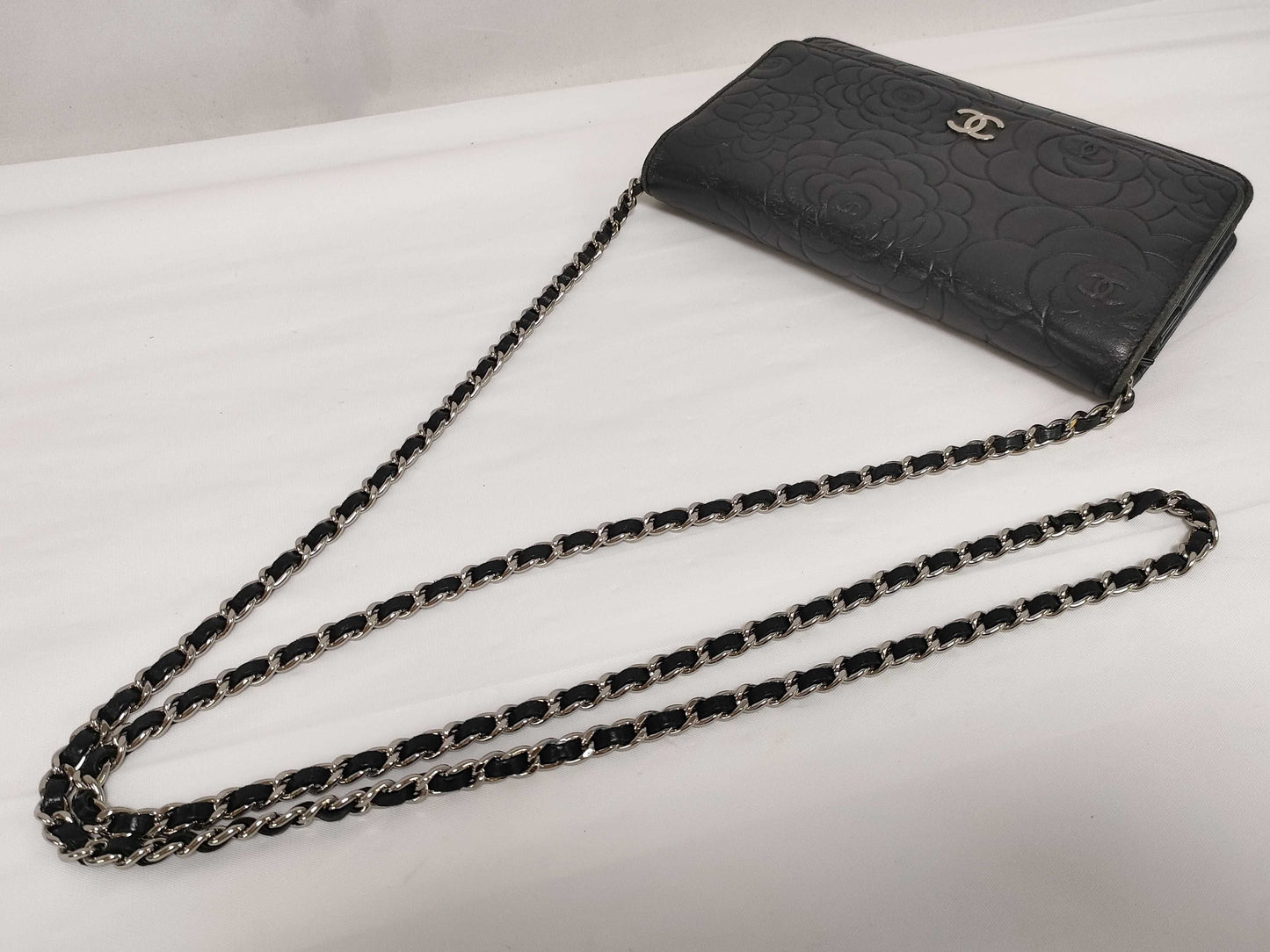 CHANEL Camellia Chain Wallet Shoulder Bag