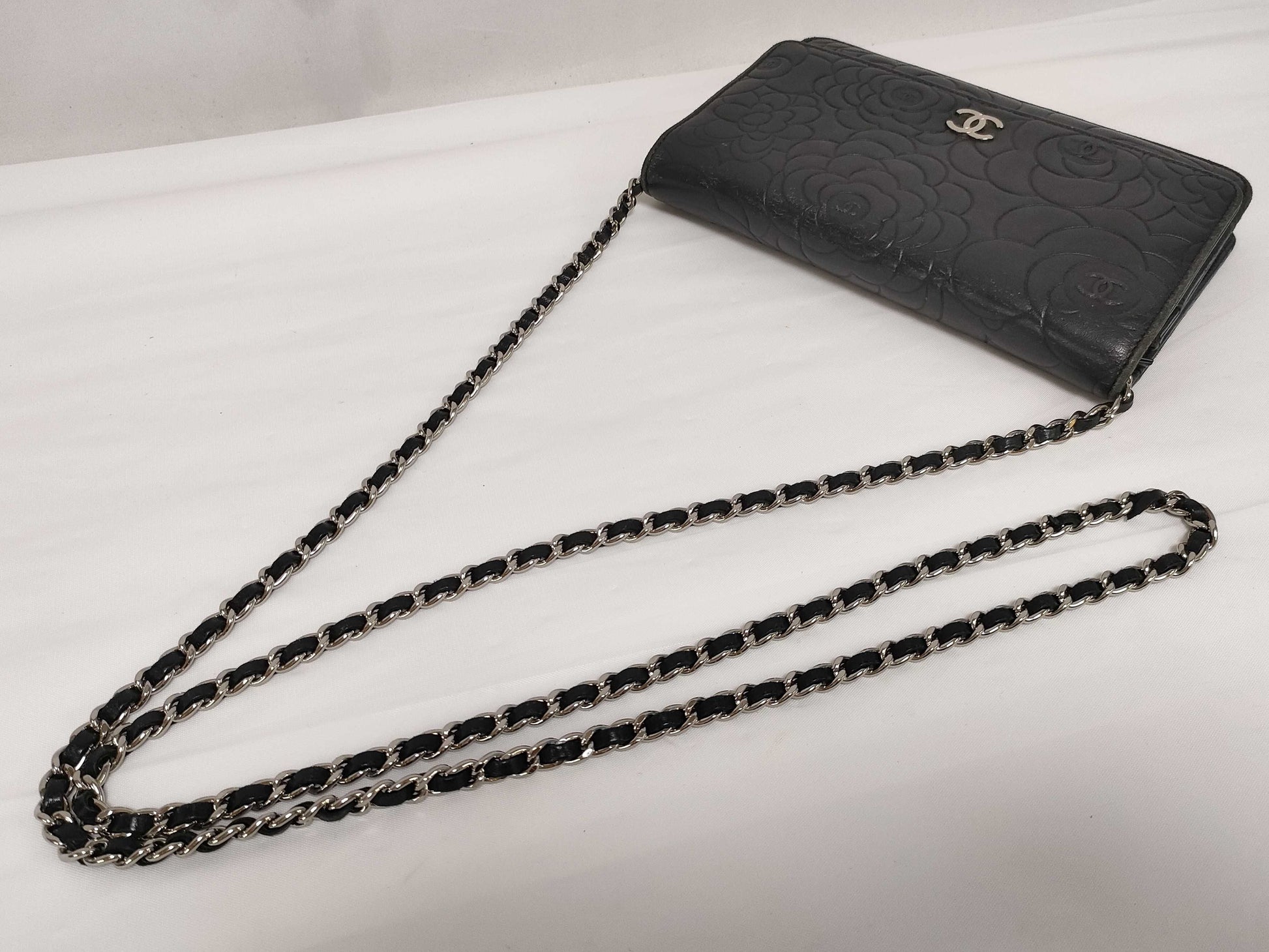 CHANEL Camellia Chain Wallet Shoulder Bag