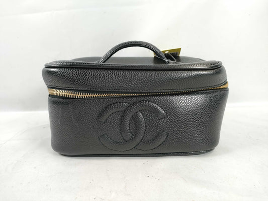 CHANEL Caviar Skin Vanity Horizontal Vanity Bag