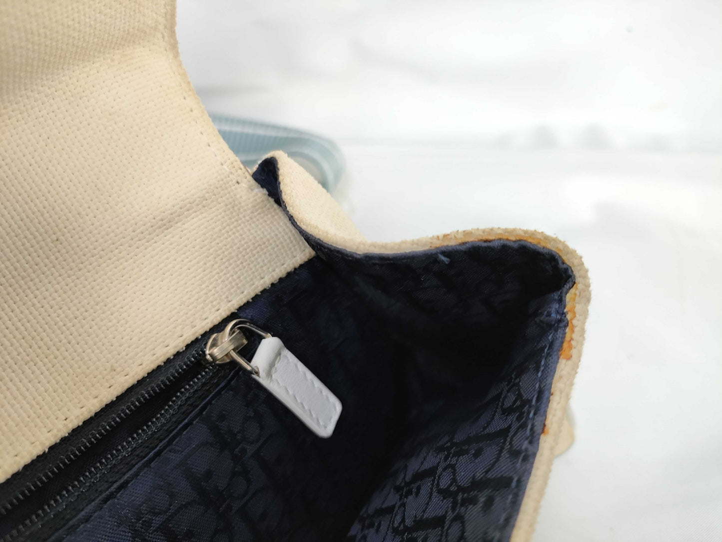 Dior Trotter Canvas x Rubber Light Blue Shoulder Bag