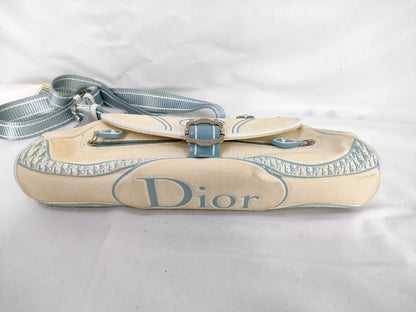 Dior Trotter Canvas x Rubber Light Blue Shoulder Bag