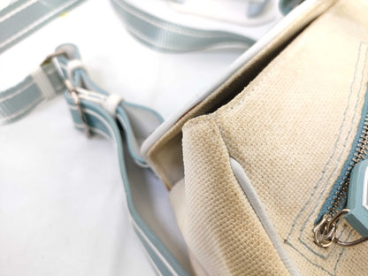 Dior Trotter Canvas x Rubber Light Blue Shoulder Bag