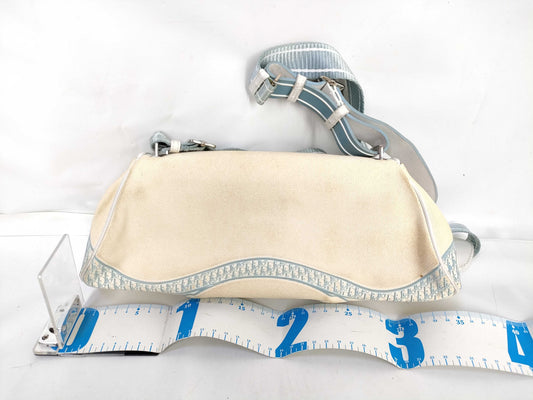 Dior Trotter Canvas x Rubber Light Blue Shoulder Bag