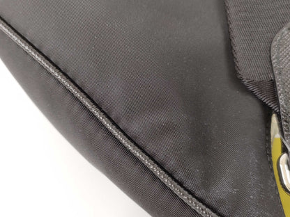 PRADA Nylon Re-Edition 2005 Re-Nylon Chain Shoulder Bag, Black, 1BH204