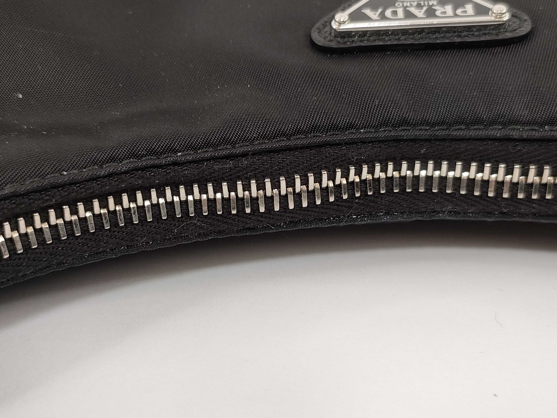 PRADA Nylon Re-Edition 2005 Re-Nylon Chain Shoulder Bag, Black, 1BH204