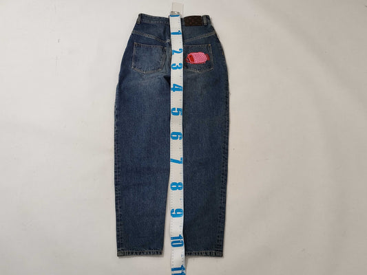 LOUIS VUITTON Yayoi Kusama Collaboration Face Patch Jeans Pants