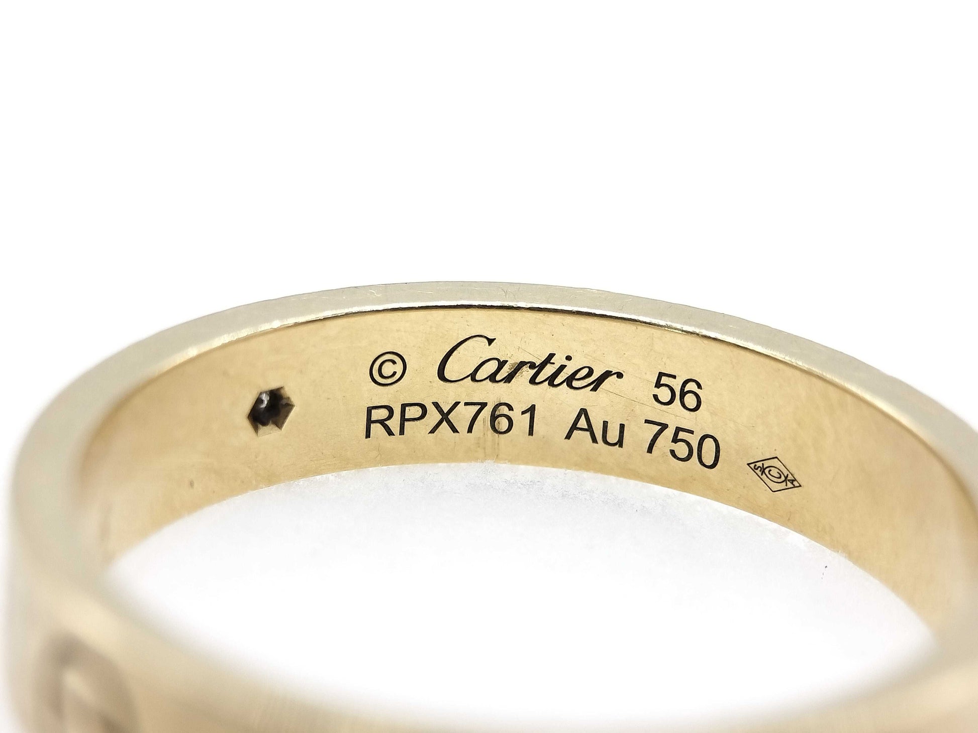 Cartier Love Love #56 1PD YG Au750 5.0g Ring 