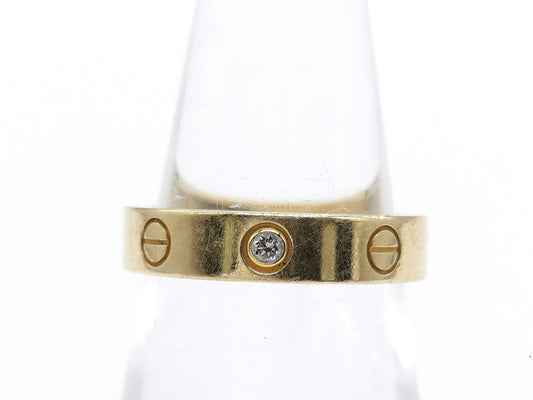 Cartier Love Love #51 1PD YG Au750 4.8g Ring 