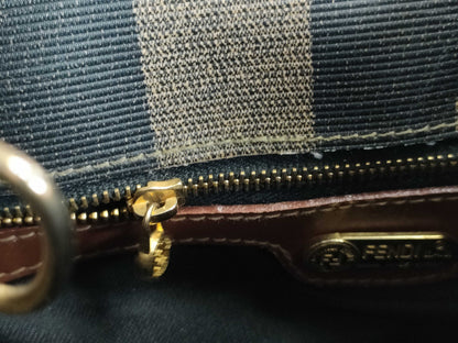 FENDI Pecan Pattern One-Shoulder PVC Body Bag Shoulder Bag